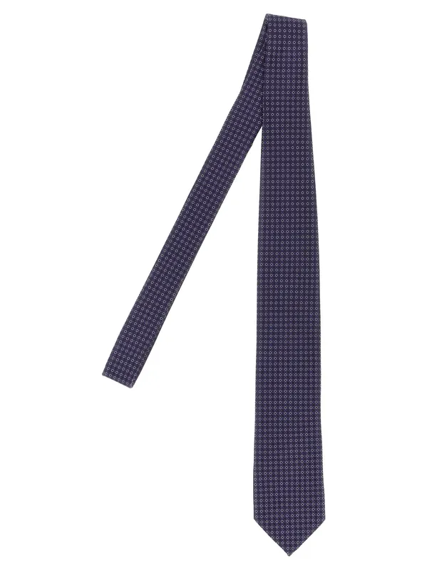 Patterned Silk Tie Ties And Papillon Purple - Pal Zileri
