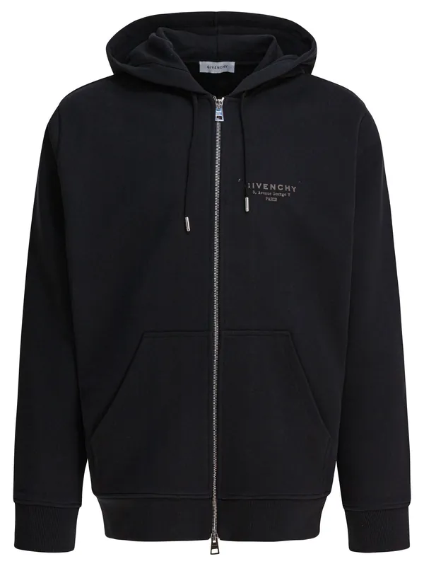 Logo Hoodie Sweatshirts Black - Givenchy