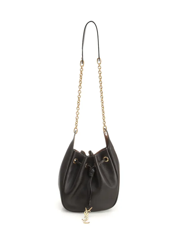 Leather Bucket Bag Crossbody Bags Brown - Saint Laurent