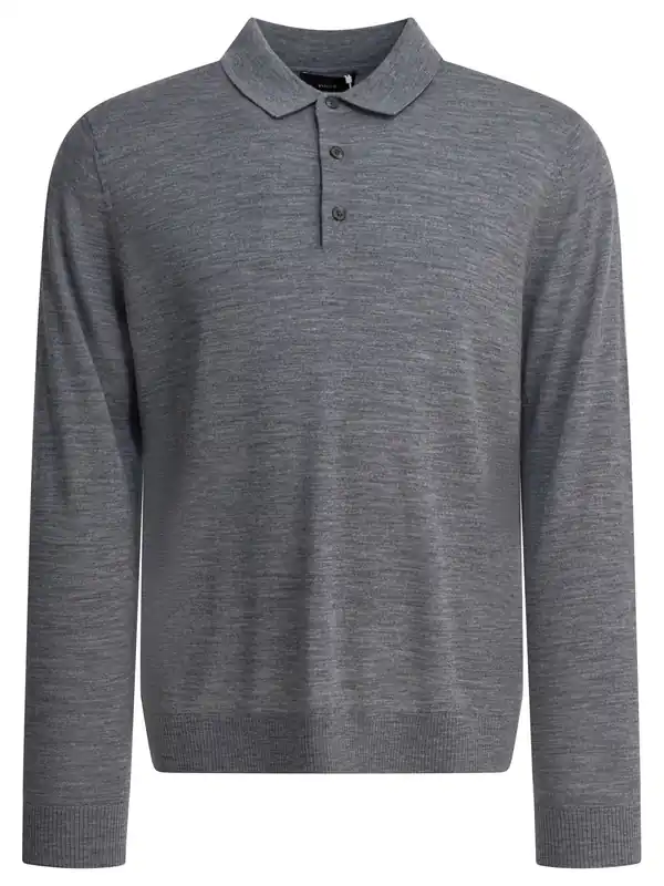 Merino Wool Polo Shirt Polo Shirts Grey - Vince