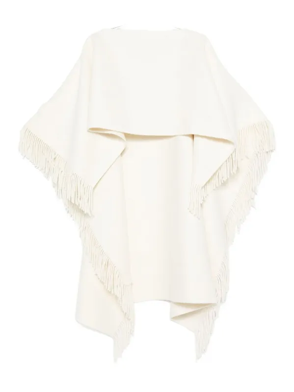 Fringed Wool Poncho - Toteme