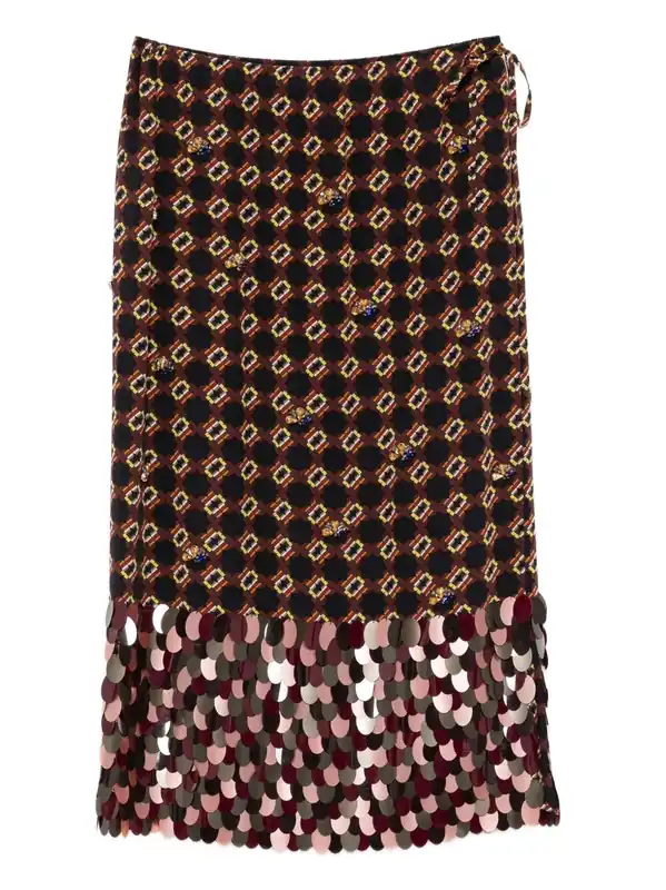 Scotta Embroidered Midi Skirt - Dries Van Noten