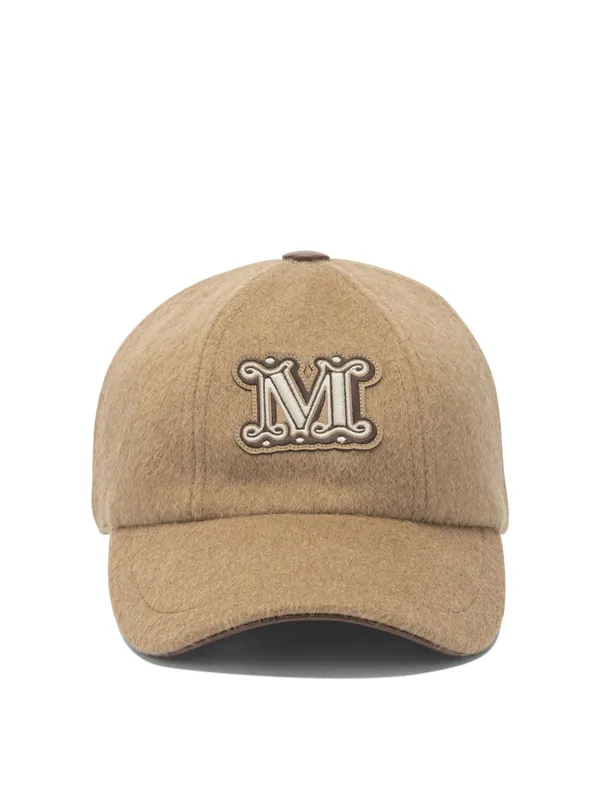 Camel Baseball Cap Hats Brown - Max Mara