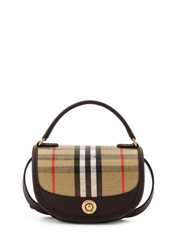 Highlands Crossbody Bag With Iconic Check Pattern - Burberry