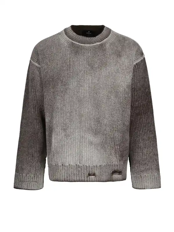 Reversible Wool Sweater With Destroyed Effect - Represent