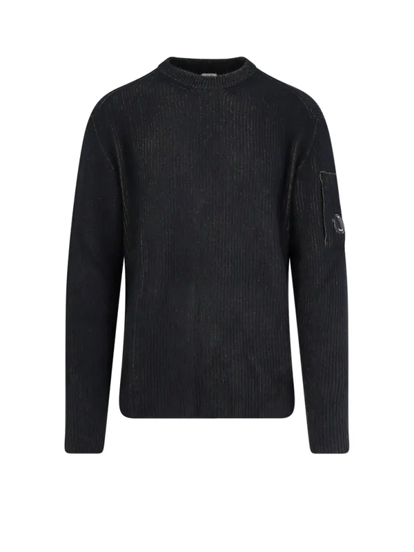 Fleece Knit Ribbed Sweater - C.P.Company