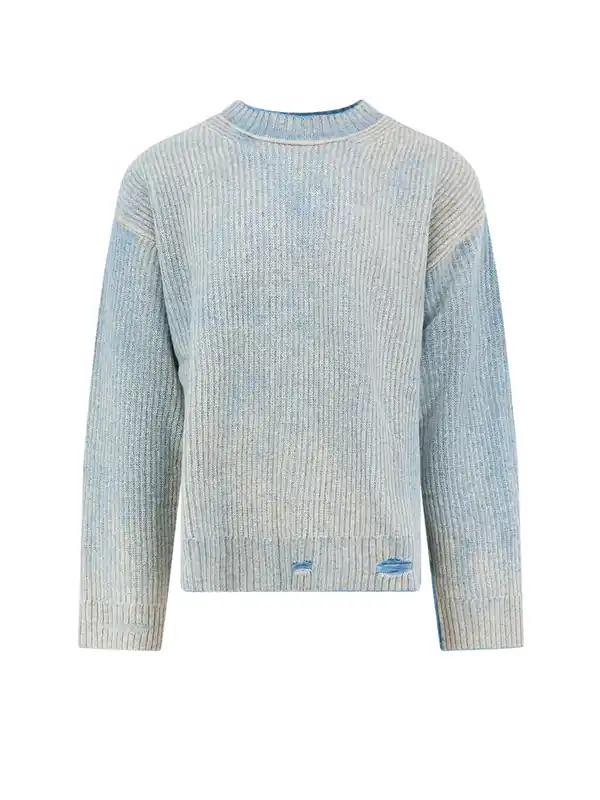 Reversible Wool Sweater With Distressed Effect - Represent