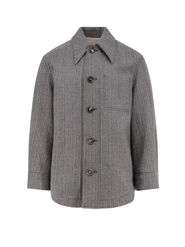 Wool Blend Overshirt - Ami Paris