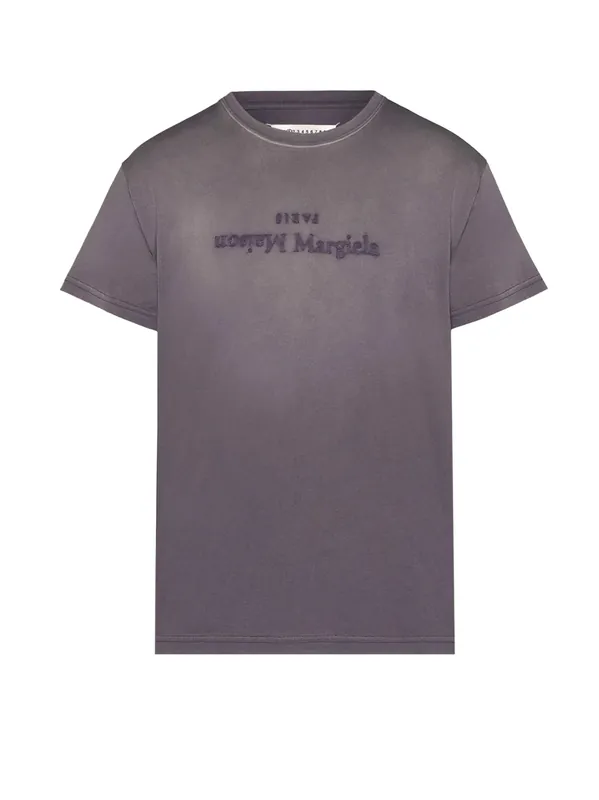 Cotton T-Shirt With Rewashed Effect