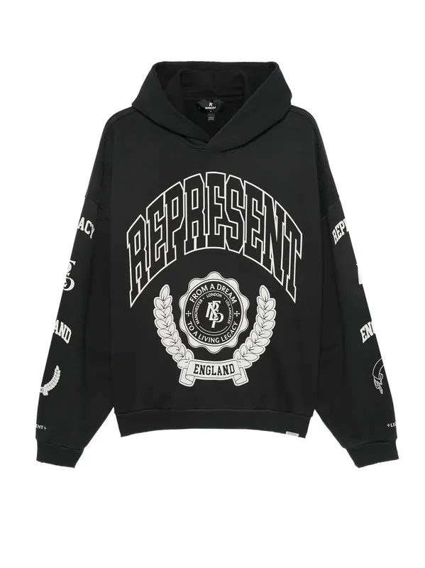 Cotton Hooded Sweatshirt With Distressed Effect - Represent