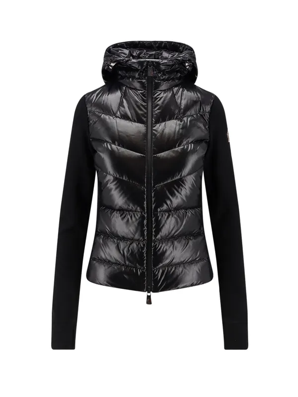 Nylon Down Jacket With Fleece Inserts - Moncler Grenoble