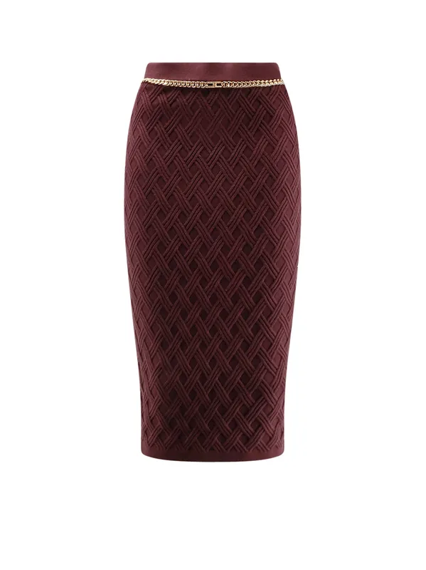 Viscose Blend Pencil Skirt - Elisabetta Franchi