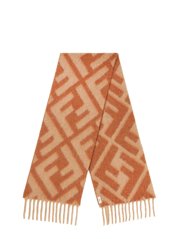 Alpaca And Wool Ff Scarf - Fendi