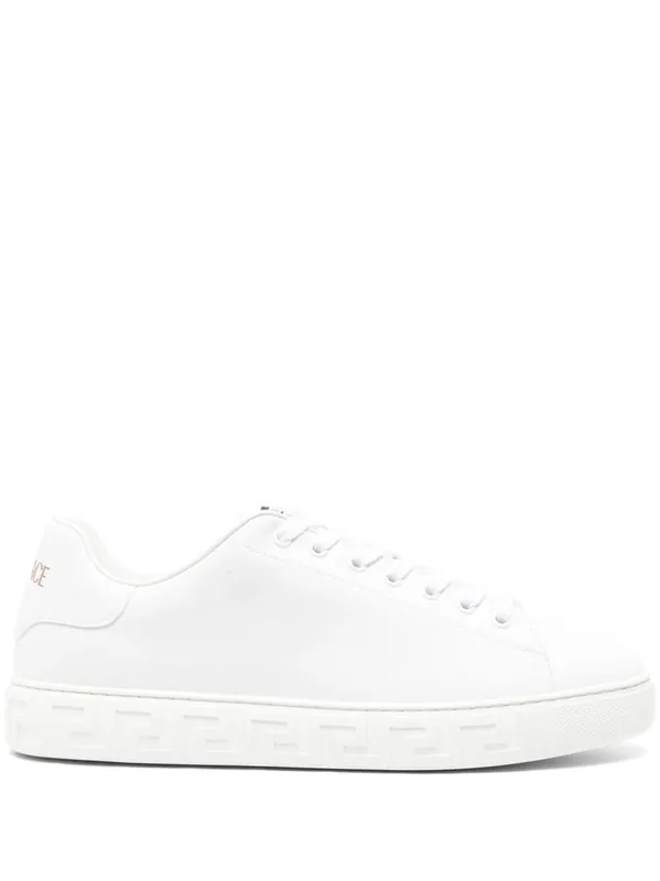 Greca Leather Sneakers - Versace