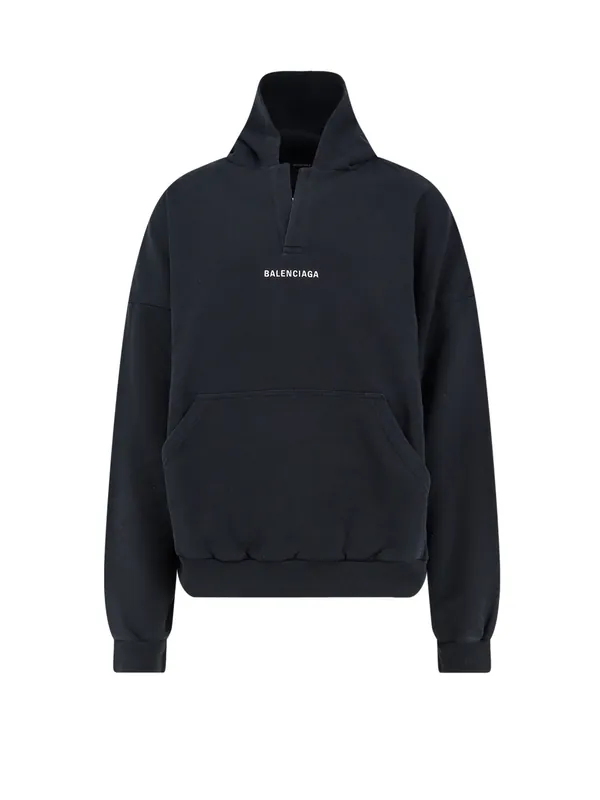 Cotton Hooded Sweatshirt - Balenciaga