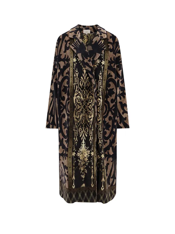 Jacquard Cotton Coat - Pierre Louis Mascia