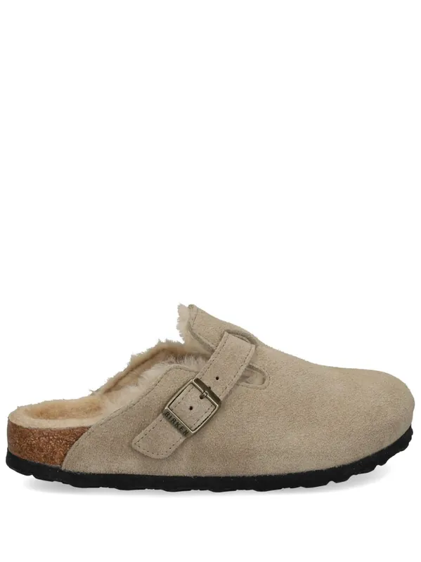 Boston Shearling Suede Slippers - Birkenstock