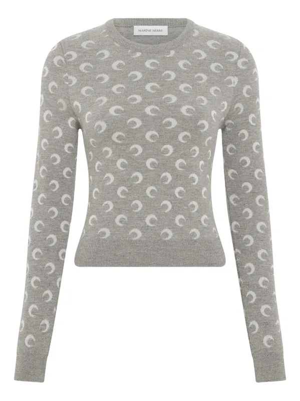 Moon Wool Blend Sweater - Marine Serre