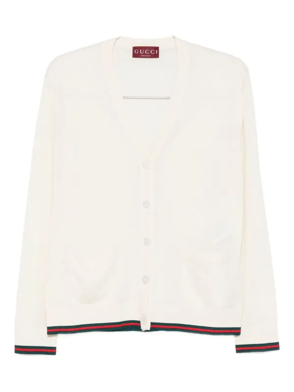 Cashmere And Silk Vlend Cardigan - Gucci