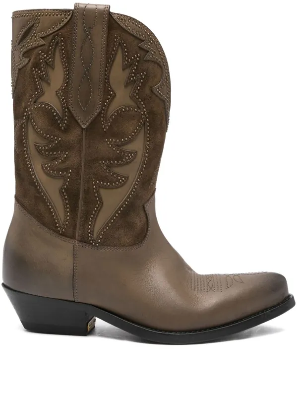 Wish Star Low Leather Boots - Golden Goose