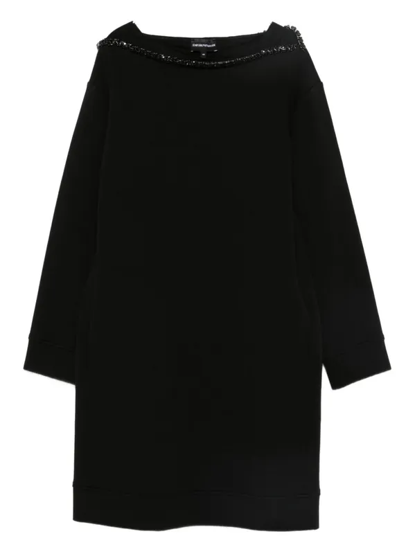 Cotton Blend Short Dress - Emporio Armani