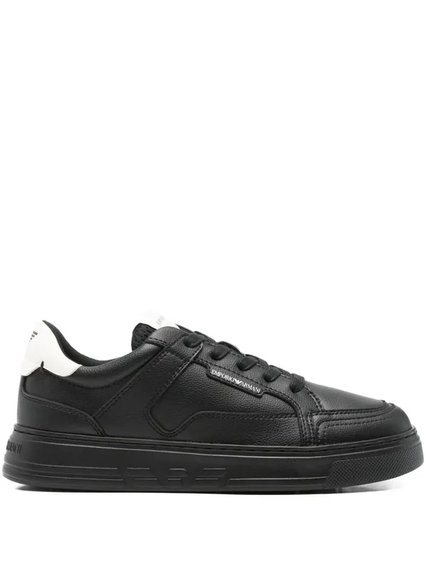 Logo Leather Sneakers - Emporio Armani Exclusive
