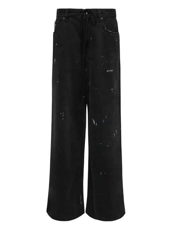 Wide-Leg Denim Cotton Jeans