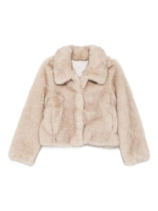 Faux Fur Cropped Jacket - Dunst