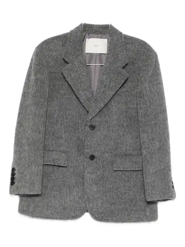 Wool Blend Single-Breasted Blazer Jacket