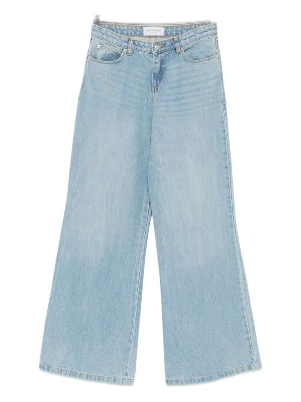 Wide-Leg Denim Jeans