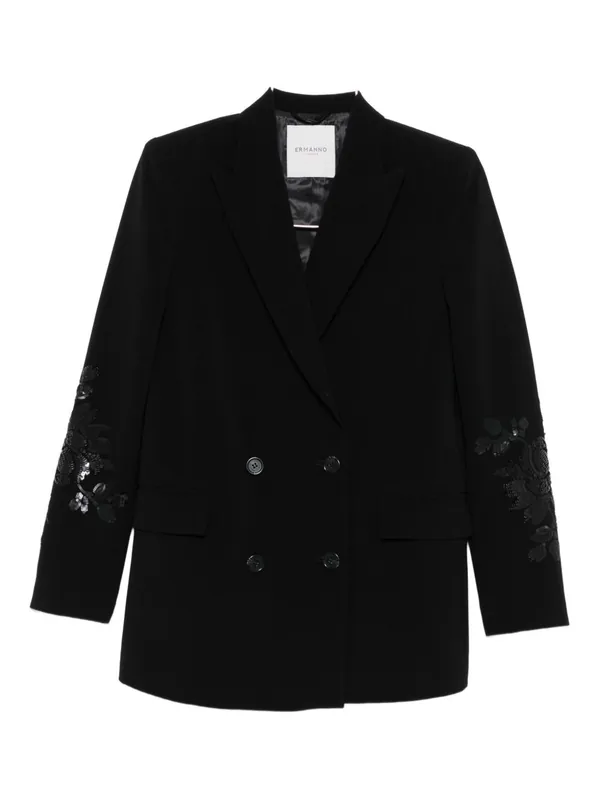 Embroidered Double-Breasted Jacket