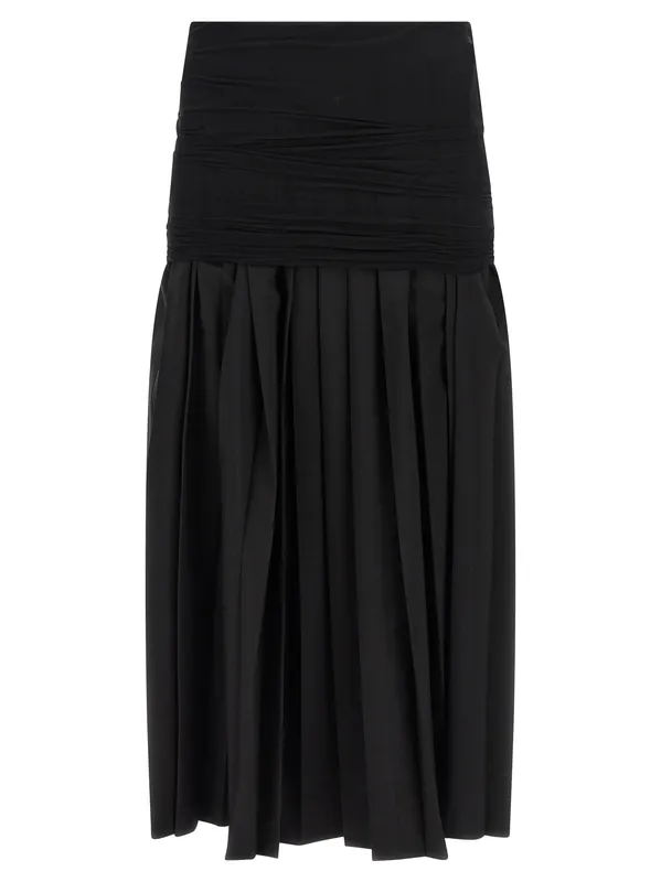 Double Layer Skirt Skirts Black - MM6 Maison Margiela