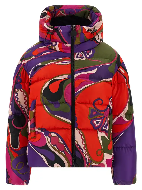 Orchidee Puffer Jackets Multicolor - Emilio Pucci