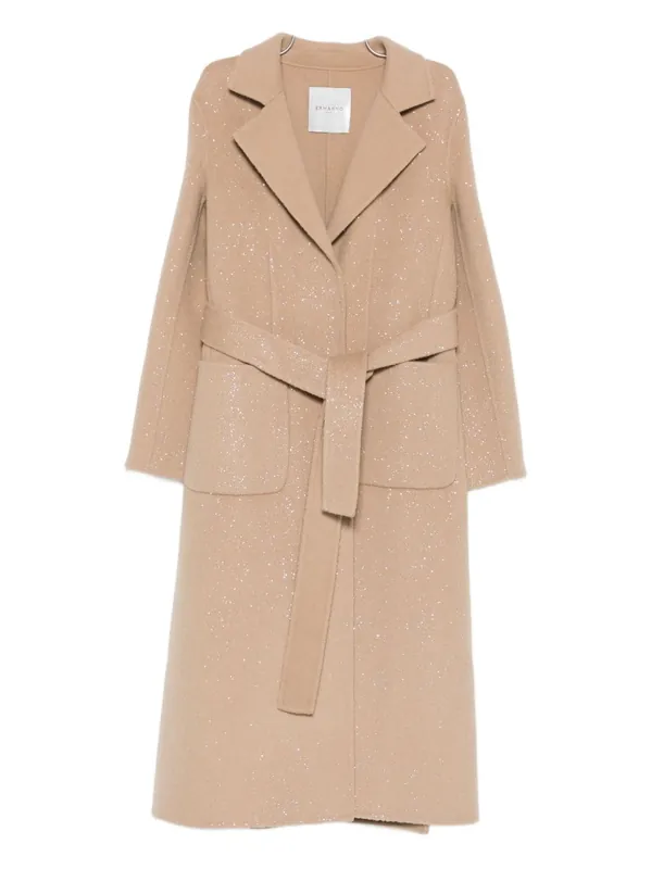 Belted Long Coat - Ermanno Firenze