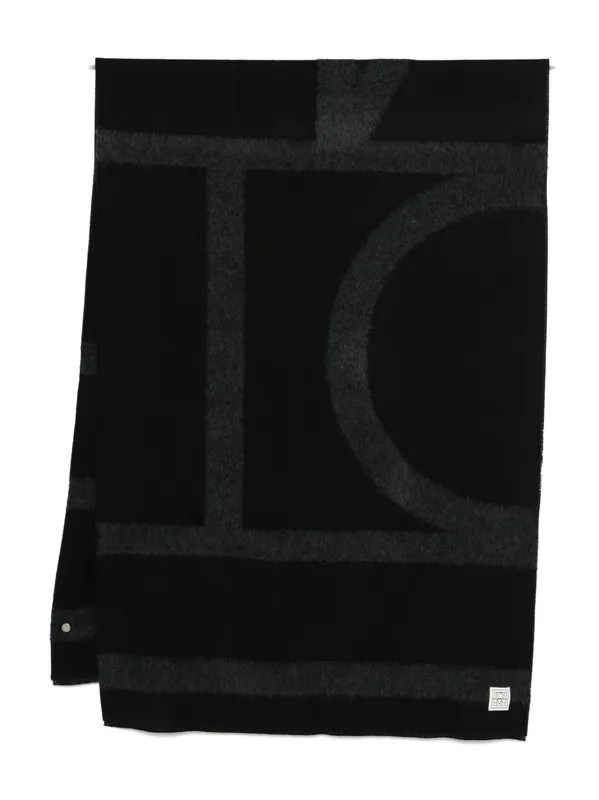 Wool Monogram Scarf - Toteme