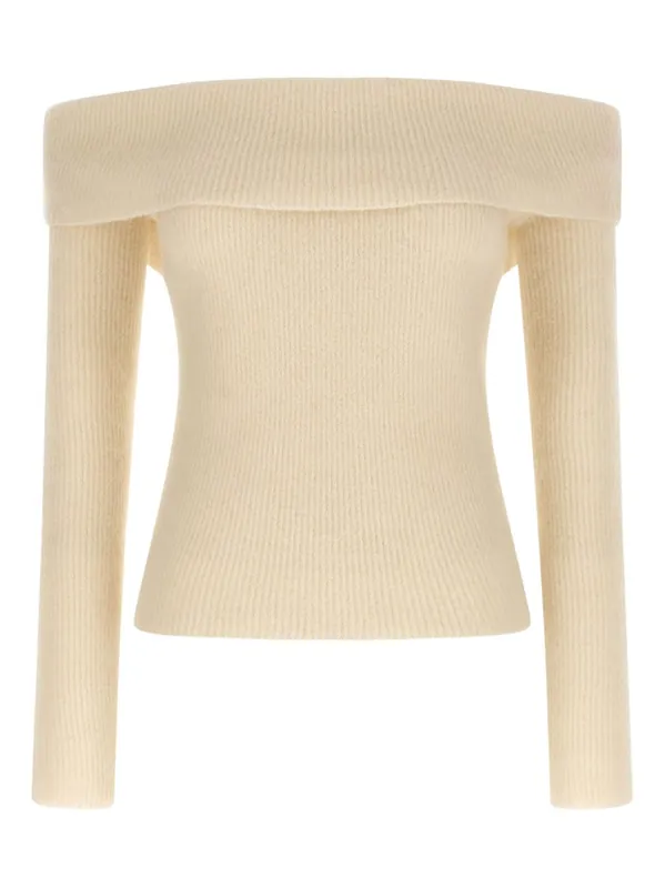 Wool Off-Shoulder Sweater