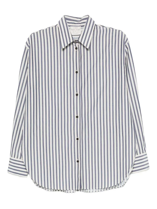 Striped Cotton Blend Shirt - Forte_Forte