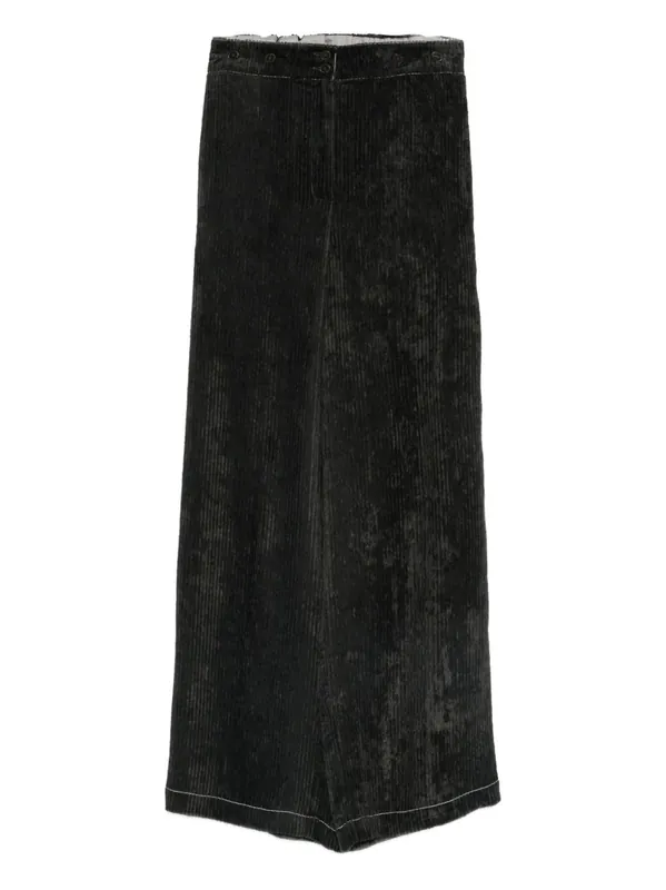 Wide-Leg Velvet Trousers