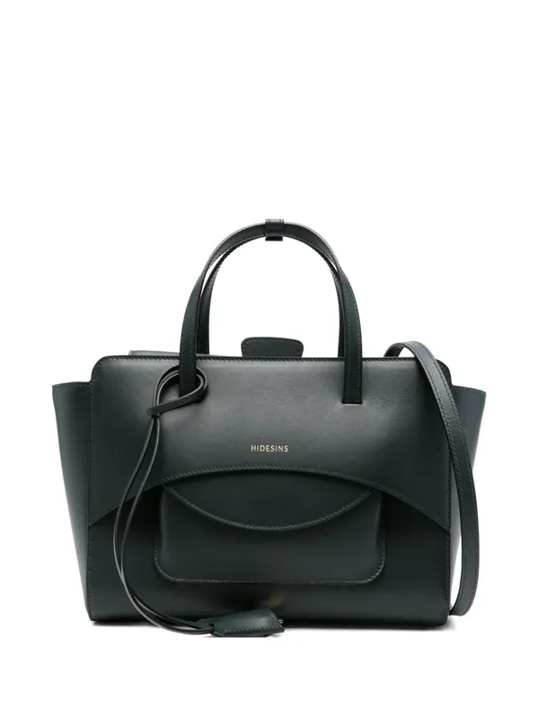 Flap Medium Leather Tote - Hidesins