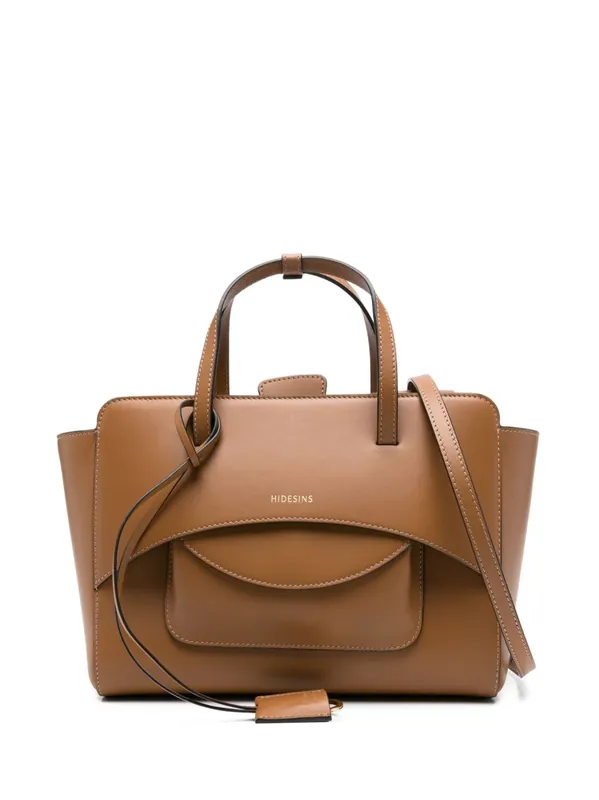 Flap Medium Leather Tote - Hidesins