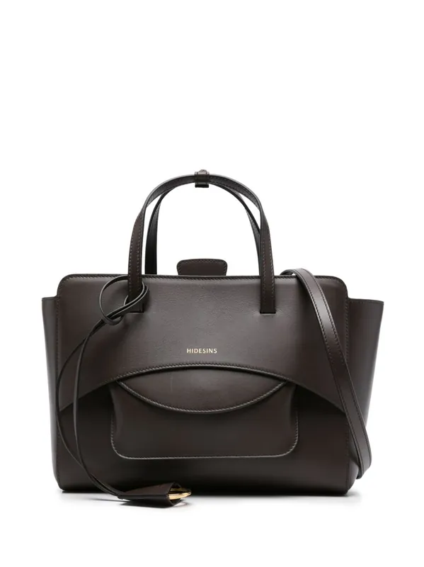 Flap Medium Leather Tote - Hidesins