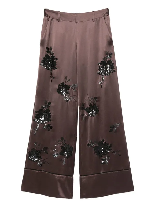 Embroidered Trousers - Ermanno Firenze