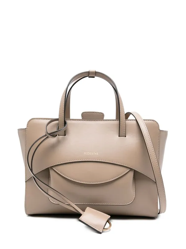 Flap Medium Leather Tote - Hidesins