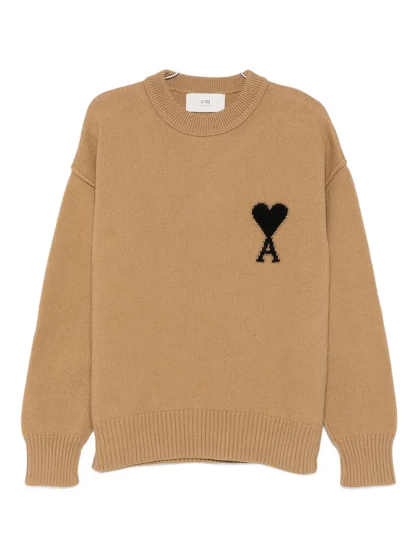 Ami De Coeur Wool Sweater - Ami Paris