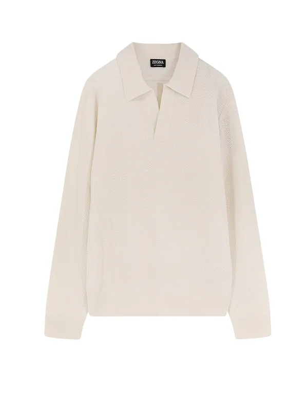 Jacquard Cashmere Polo Sweater - Zegna