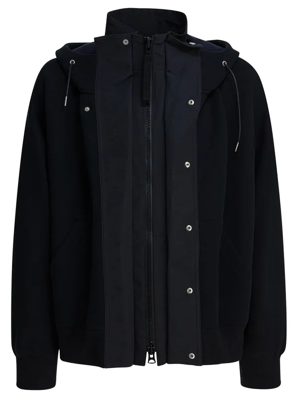 Sponge Sweat X Grosgrain Jackets And Coats Black - Sacai