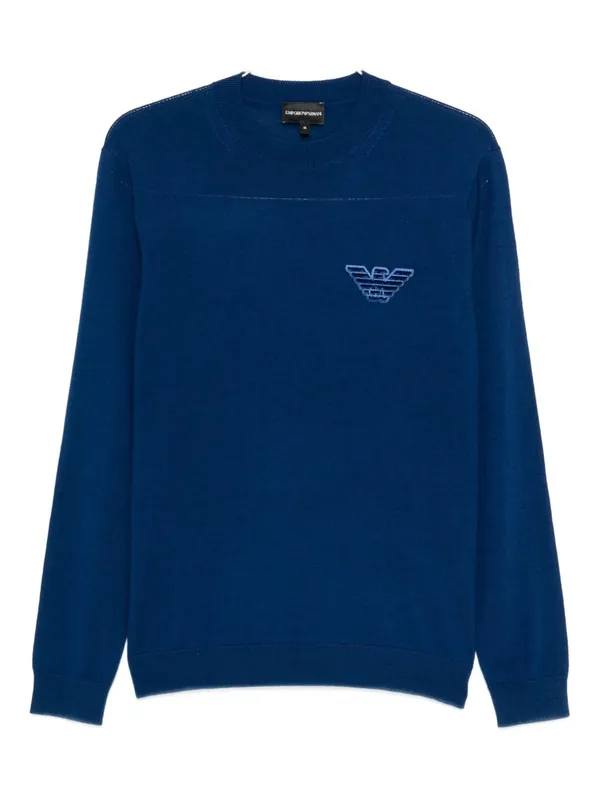 Wool Crewneck Jumper - Emporio Armani