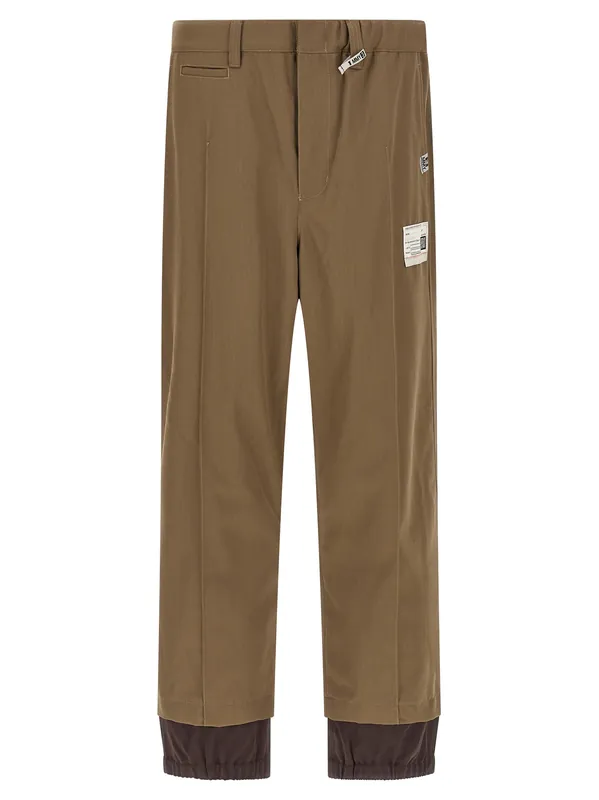 Mix Layered Wool Gabardine Pants Green - Maison Mihara Yasuhiro