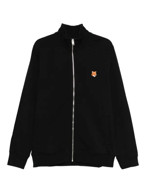 Fox Head Cotton Zipped Sweatshirt - Maison Kitsuné