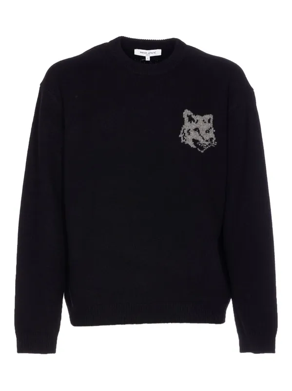 Fox Head Wool Jumper - Maison Kitsuné